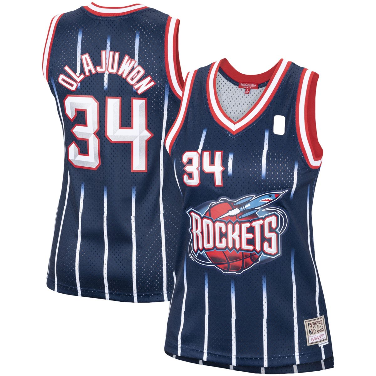 Official Houston Rockets womens houston rockets hakeem olajuwon mitchell  ness navy hardwood classics swingman jersey | NBA Store