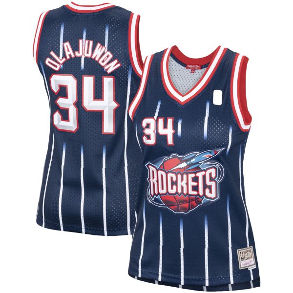 Official Houston Rockets womens houston rockets hakeem olajuwon mitchell  ness navy hardwood classics swingman jersey | NBA Store