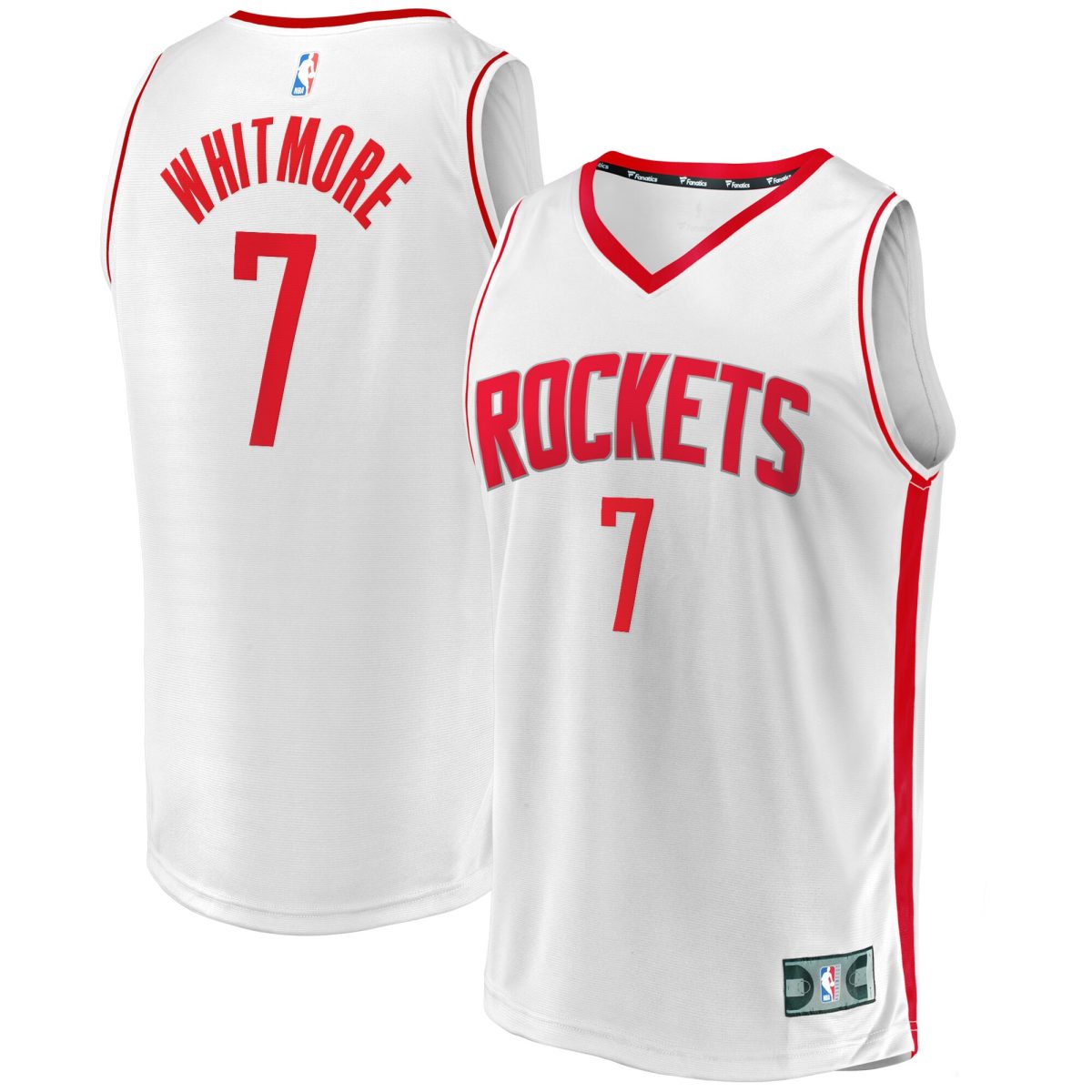 Official Houston Rockets youth houston rockets cam whitmore fanatics white fast break replica player jersey – association edition | NBA Store
